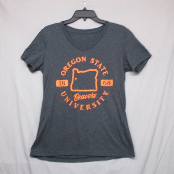 Tops - Oregon State University Brewers Graphic Print T-Shirt Gray Women Size | M